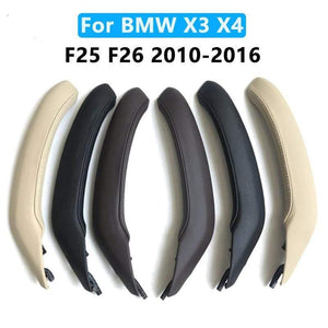 Planet Gates Car Interior Passenger Door Left Right Pull Handle Leather Cover Replacement For BMW X3 X4 F25 F26 2010-2016