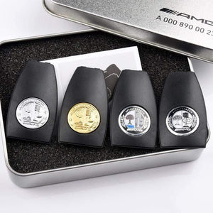 Planet Gates Car Key Metal Badge Cover Accessories For Mercedes Benz Key Shell Case AMG W204 W212 W218 W221 Auto Remote Apple Tree Rear Cover