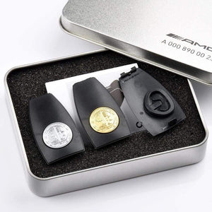 Planet Gates Car Key Metal Badge Cover Accessories For Mercedes Benz Key Shell Case AMG W204 W212 W218 W221 Auto Remote Apple Tree Rear Cover