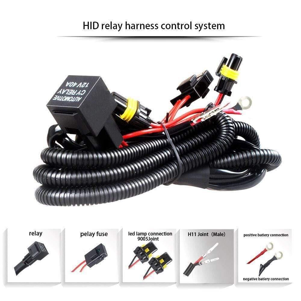 Planet Gates Car kit xenon HID wire harenss H1 H3 9005 9006 HB3 HB4 880 H11 H7 HID Relay Harness wiring kit motorcycle 12V 35W/55W