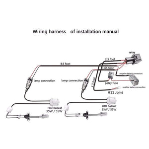 Planet Gates Car kit xenon HID wire harenss H1 H3 9005 9006 HB3 HB4 880 H11 H7 HID Relay Harness wiring kit motorcycle 12V 35W/55W
