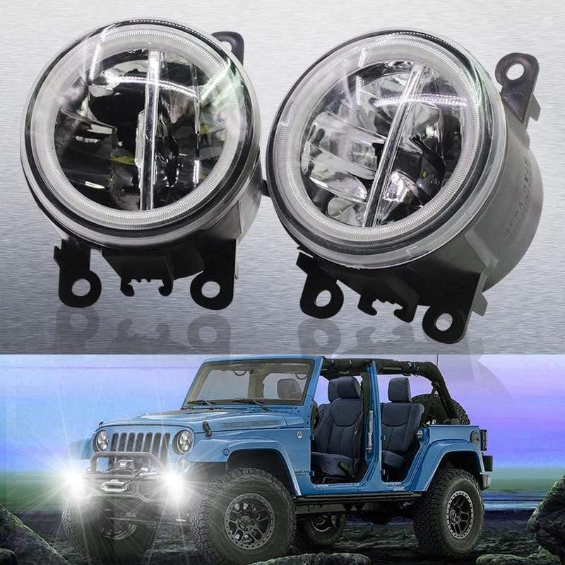 Planet Gates Car LED Fog Light + Angel Eye DRL Daytime Running Light 4000LM 12V For Subaru Forester 2013 2014 2015 2016 2017 2018
