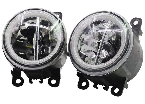 Planet Gates Car LED Fog Light + Angel Eye DRL Daytime Running Light 4000LM 12V For Subaru Forester 2013 2014 2015 2016 2017 2018