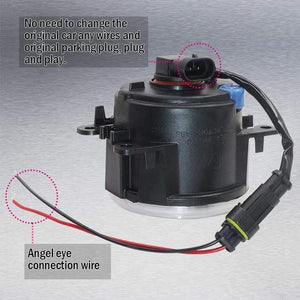 Planet Gates Car LED Fog Light + Angel Eye DRL Daytime Running Light 4000LM 12V For Subaru Forester 2013 2014 2015 2016 2017 2018