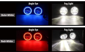Planet Gates Car LED Fog Light + Angel Eye DRL Daytime Running Light 4000LM 12V For Subaru Forester 2013 2014 2015 2016 2017 2018