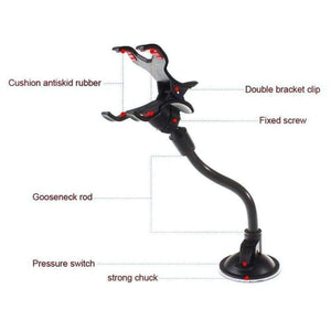 Planet Gates Car Phone holder 360 Degrees Rotation Long Arm Car for Mobile phone Windshield Holder Mount Car Holder