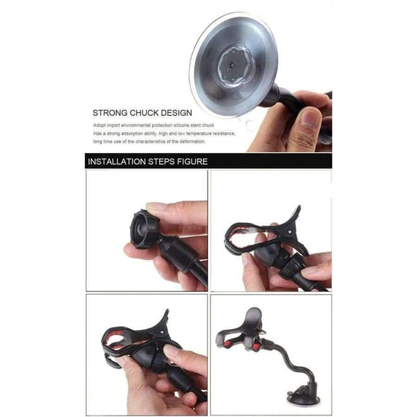 Planet Gates Car Phone holder 360 Degrees Rotation Long Arm Car for Mobile phone Windshield Holder Mount Car Holder