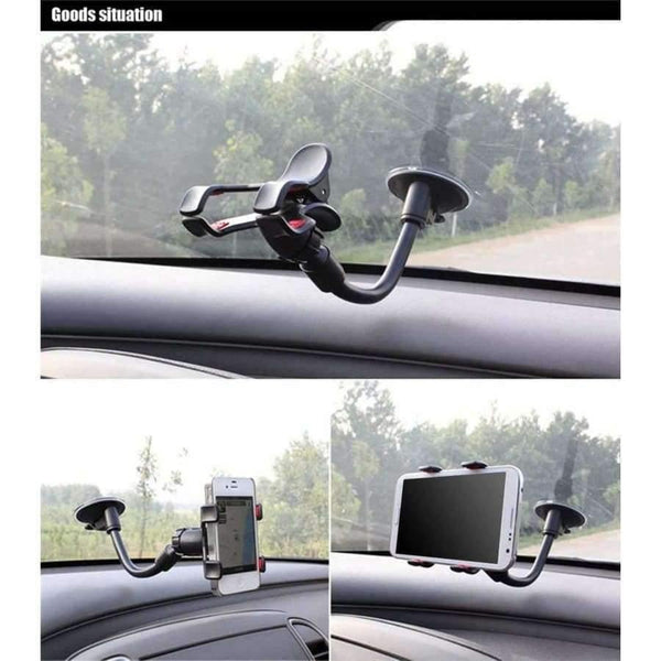 Planet Gates Car Phone holder 360 Degrees Rotation Long Arm Car for Mobile phone Windshield Holder Mount Car Holder