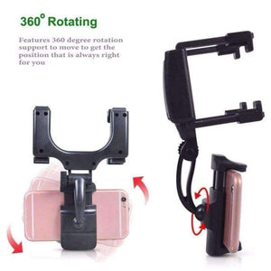 Planet Gates Car Phone Holder Car Rearview Mirror Mount Phone Holder 360 Degrees For iPhone Samsung GPS Smartphone Stand Universal