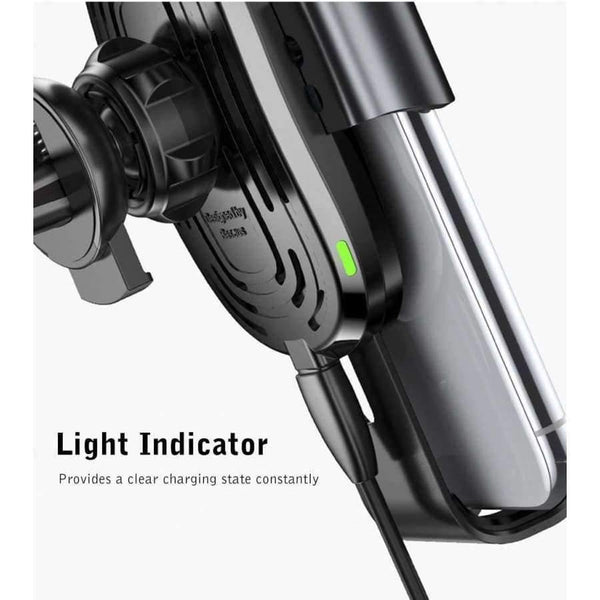Planet Gates Car Phone Holder Wireless Fast Charger Gravity Mount Holder 10W Silicone 4.0 - 6.5 inch Adjustable Car Phone Holder