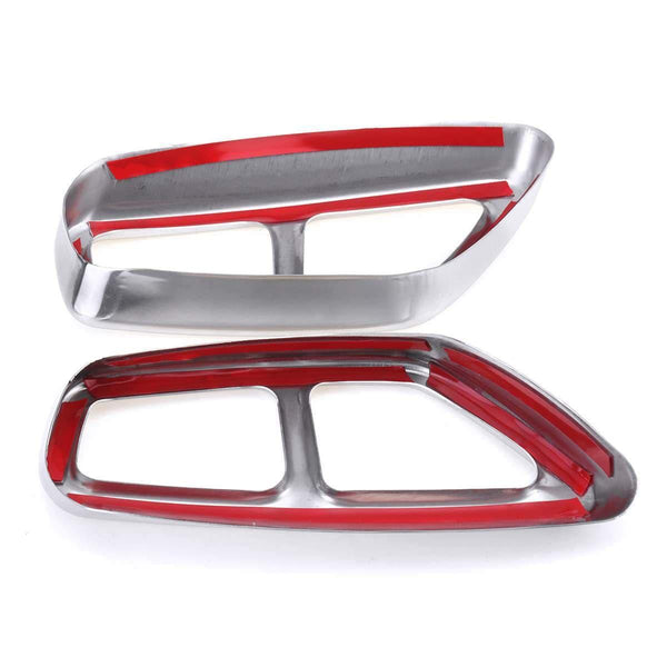 Car Rear Dual Exhaust Muffler Pipe Cover Trims Stainless Steel Exterior Parts For BMW 5 Series G30 G31 2017 2018