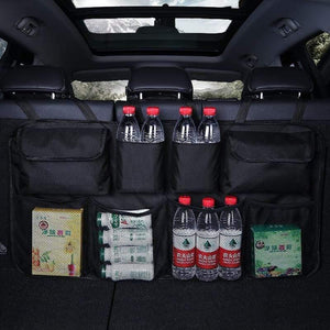 Planet Gates Car Rear Seat Back Storage Bag Multi Hanging Nets Pocket Trunk Bag Organizer Auto Stowing Tidying Interior Accessories Supplies