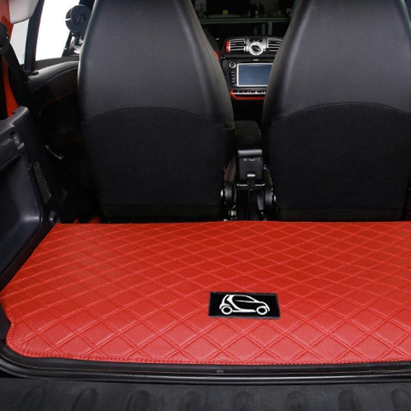 Planet Gates Car rear tail box anti-dirty pad for smart 451 fortwo Modification accessories trunk protection mat logo decoration car styling