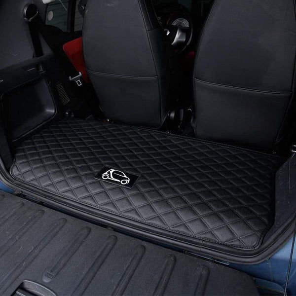 Planet Gates Car rear tail box anti-dirty pad for smart 451 fortwo Modification accessories trunk protection mat logo decoration car styling