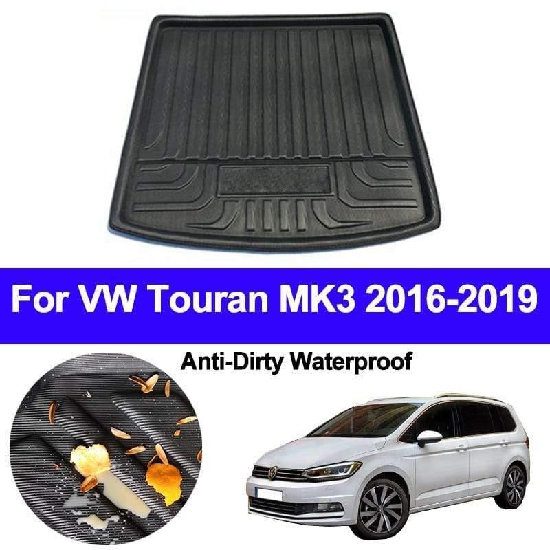 Planet Gates Car Rear Trunk Luggage Mat Cargo Tray Boot Liner For Volkswagen VW Touran MK3 2016 2017 2018 2019 Auto Carpet Protector Floor