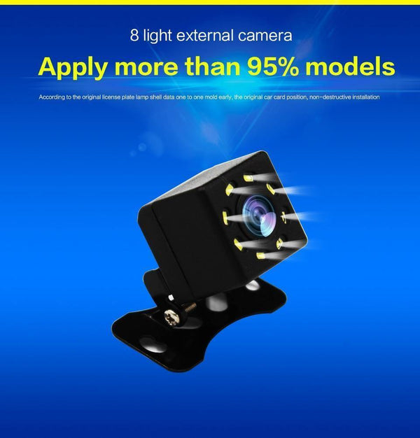 Planet Gates Car Rear View Camera 8 LED Night Vision Wide Angle HD Color Image Waterproof Universal Backup Parking Reverse Camera