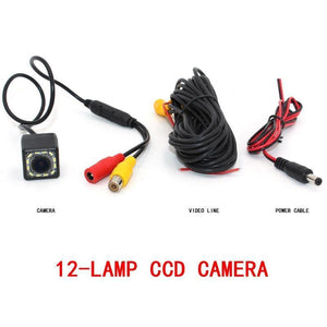 Planet Gates Car Rear View Camera 8 LED Night Vision Wide Angle HD Color Image Waterproof Universal Backup Parking Reverse Camera