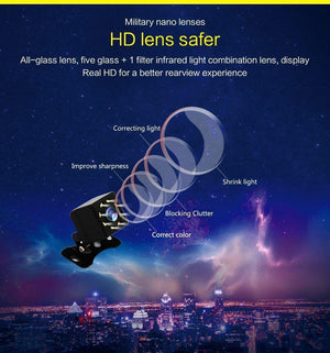 Planet Gates Car Rear View Camera 8 LED Night Vision Wide Angle HD Color Image Waterproof Universal Backup Parking Reverse Camera