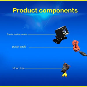 Planet Gates Car Rear View Camera 8 LED Night Vision Wide Angle HD Color Image Waterproof Universal Backup Parking Reverse Camera