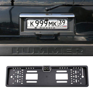Planet Gates Car Rear View Camera Waterproof EU European License Plate Frame Parktronic Reverse 4 LED Night Vision Backup Camera