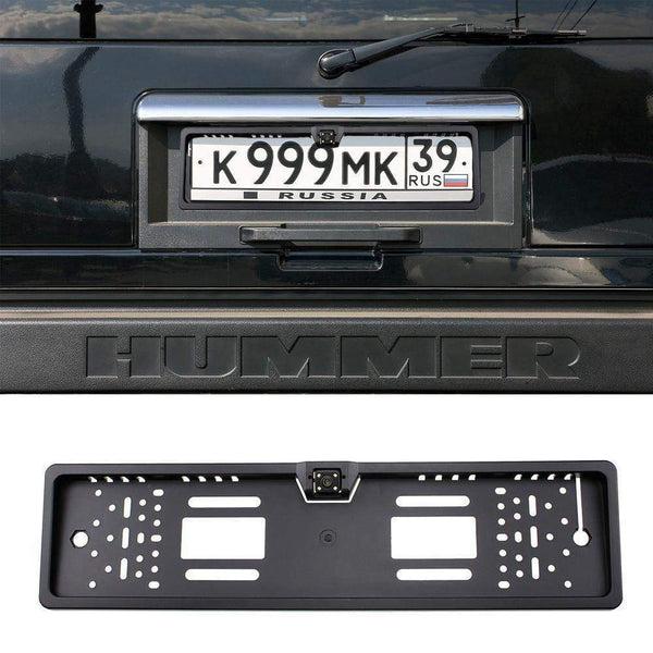 Planet Gates Car Rear View Camera Waterproof EU European License Plate Frame Parktronic Reverse 4 LED Night Vision Backup Camera