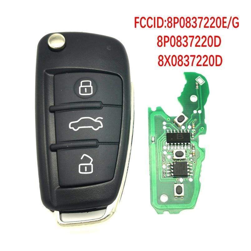 Planet Gates Car Remote Key For Audi A3 S3 TT A4 S4 2005-2013 Years Part Number 8P0837220D 434Mhz 48 Chip Auto Smart Control Key