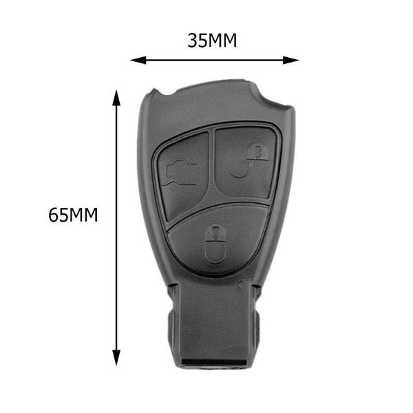 Planet Gates Car Remote Key Shell ABS 3 Buttons Key Case Cover Replacement for Mercedes Benz W203 W211 W204 Black