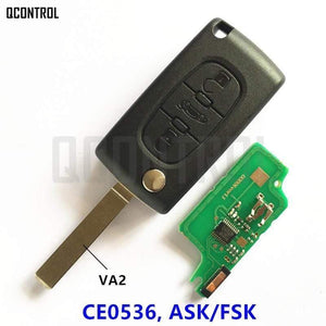 Planet Gates Car Remote Key Work for CITROEN C1 C2 C3 C4 C5 Berlingo Picasso Vehicle Control Alarm (CE0536 ASK/FSK, 3 Buttons VA2)