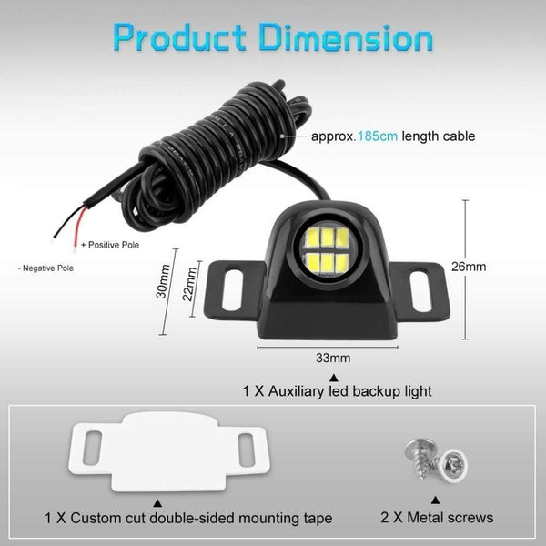 Planet Gates Car Reverse Light Backup Tail Light Auto Led Bulb Motorcycle Reversing Lamp Parking Auxiliary Light DRL 6000K White Car Styling