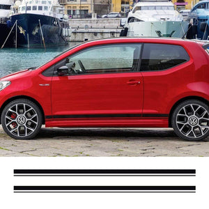 Planet Gates Car Side Stripes Stickers Vinyl Film Auto Decoration Decals For Volkswagen Cross Up GT Styling Automobile Car Tuning Accessories