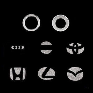 Planet Gates Car steering wheel logo diamond sticker For Honda Toyota Lexus Mazda Hyundai Volvo interior decoration stickers Auto Accessories