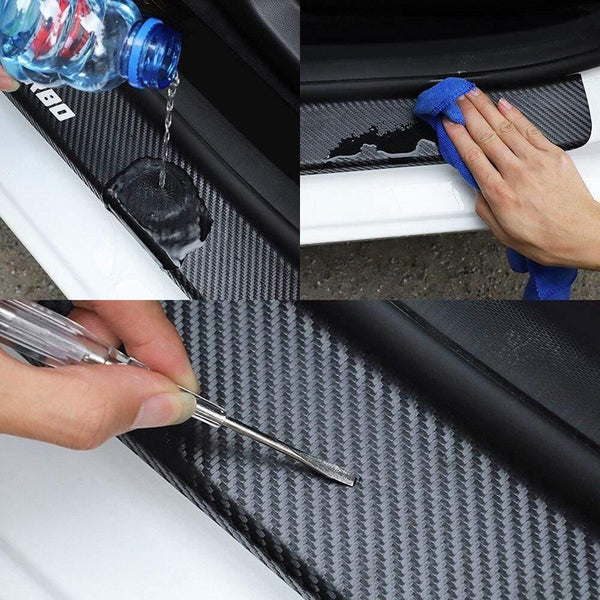 Car Stickers For BMW X5 F15 E70 E53 G05 Auto Rear Bumper Trunk Protector Decals Waterproof Carbon Fiber Tuning Car Accessories (For X5)