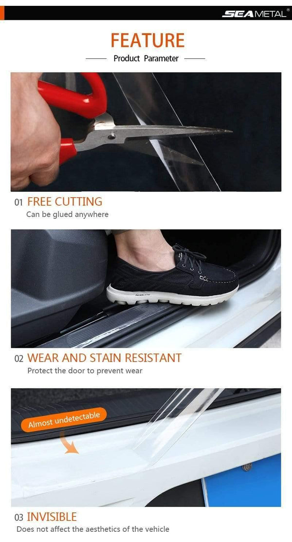 Planet Gates Car Stickers Interior Protector Film Auto Door Edge Protective Glue Car Trunk Door Sill Tape Full Body Sticker Vinyl Accessories