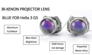Planet Gates Car-styling Blue Hella 3R G5 Bi-xenon Headlights D2S Projector 3" Universal Auto D1S D2H Xenon Lamp Metal Lens Retrofit