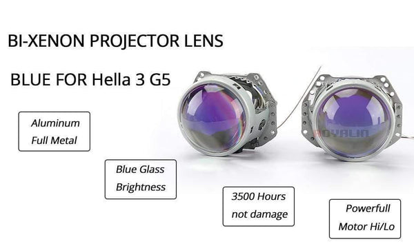 Planet Gates Car-styling Blue Hella 3R G5 Bi-xenon Headlights D2S Projector 3" Universal Auto D1S D2H Xenon Lamp Metal Lens Retrofit