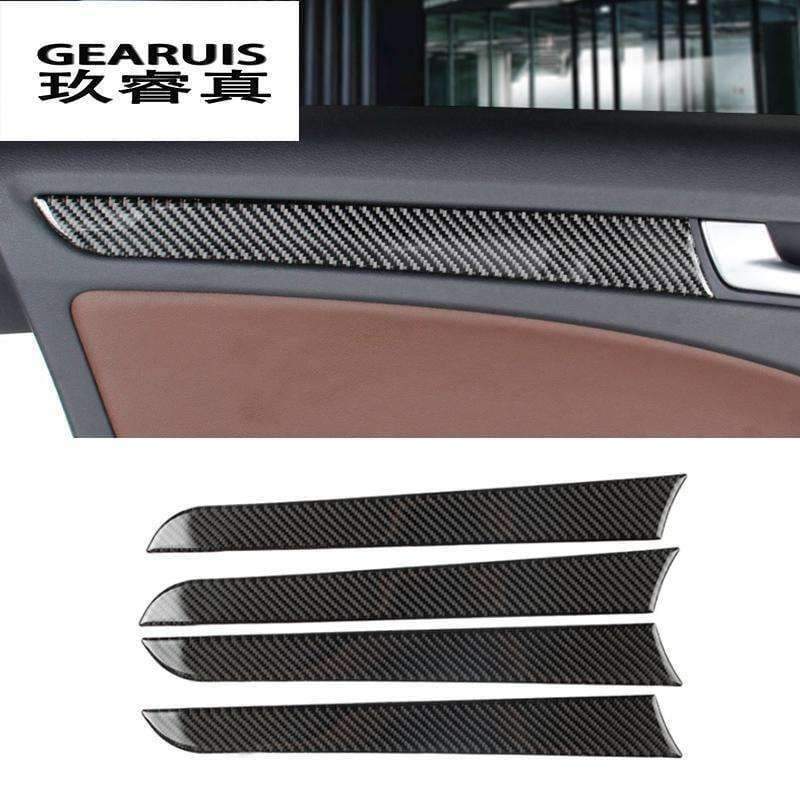 Planet Gates Car styling Carbon Fiber Interior Handle Covers Trim Door Bowl Stickers decorative for Audi a4 B8 2009-2016 auto accessories