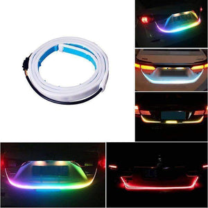 Planet Gates Car Styling LED Strip Trunk Light 12V RGB 120cm IP67 Multifunction Auto Rear Warning Lamp Turn Signal Lights