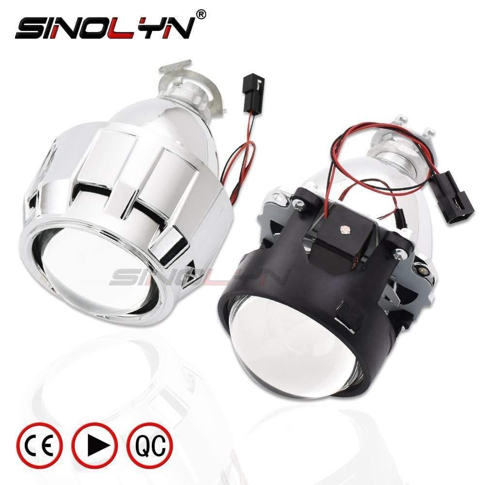 Planet Gates Car Styling LHD RHD Retrofit WST Mini HID H1 2.5 inch Bi-xenon Projector Lens Headlight lenses fits H4 H7,Use H1 Bulb