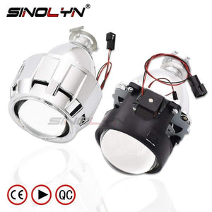 Planet Gates Car Styling LHD RHD Retrofit WST Mini HID H1 2.5 inch Bi-xenon Projector Lens Headlight lenses fits H4 H7,Use H1 Bulb