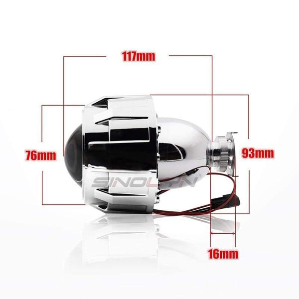 Planet Gates Car Styling LHD RHD Retrofit WST Mini HID H1 2.5 inch Bi-xenon Projector Lens Headlight lenses fits H4 H7,Use H1 Bulb