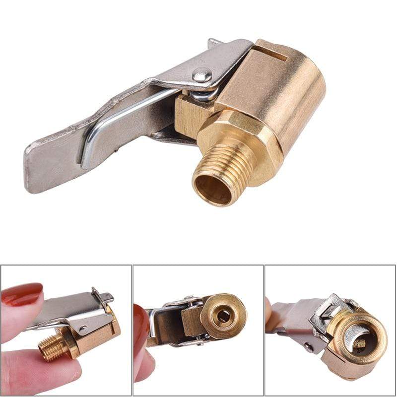 Planet Gates Car Truck Brass Air Pump Chuck Tyre Valve 8mm Pump Valve Clip  Clip Clamp Connector Adapter