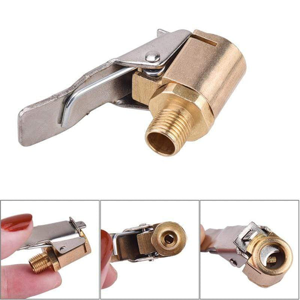 Planet Gates Car Truck Brass Air Pump Chuck Tyre Valve 8mm Pump Valve Clip  Clip Clamp Connector Adapter