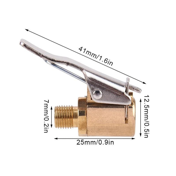 Planet Gates Car Truck Brass Air Pump Chuck Tyre Valve 8mm Pump Valve Clip  Clip Clamp Connector Adapter