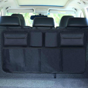Planet Gates Car Trunk Organizer Adjustable Backseat Storage Bag Net High Capacity Multi-use Oxford Automobile Seat Back Organizers Universal