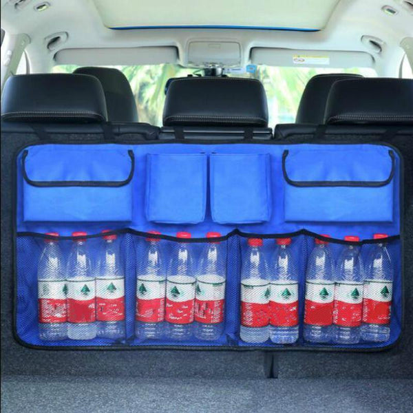 Planet Gates Car Trunk Organizer Adjustable Backseat Storage Bag Net High Capacity Multi-use Oxford Automobile Seat Back Organizers Universal