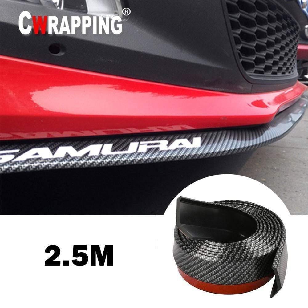 Planet Gates Car Universal Front Bumper Lip  Carbon Fiber Rubber Splitter Chin Spoiler side Skirt Rubber Anti Scratch Protector Body Kit Trim