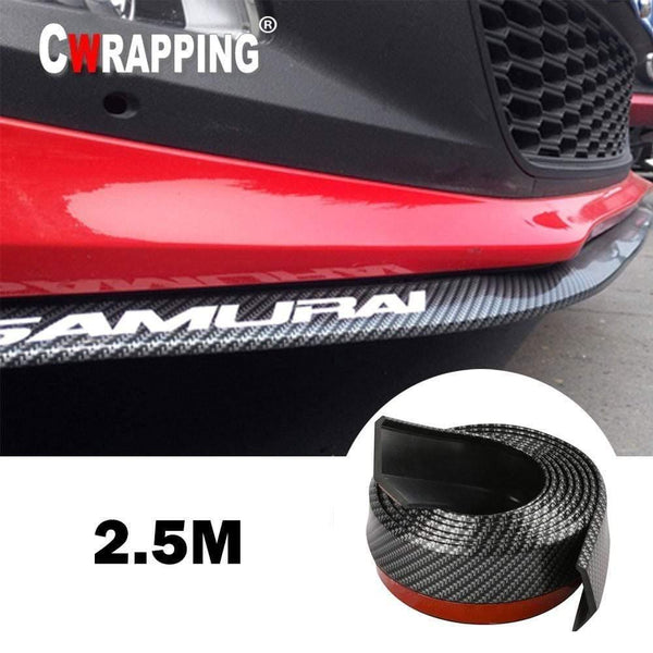 Planet Gates Car Universal Front Bumper Lip  Carbon Fiber Rubber Splitter Chin Spoiler side Skirt Rubber Anti Scratch Protector Body Kit Trim