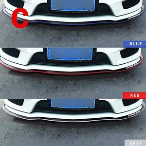 Planet Gates Car Universal Front Bumper Lip  Carbon Fiber Rubber Splitter Chin Spoiler side Skirt Rubber Anti Scratch Protector Body Kit Trim