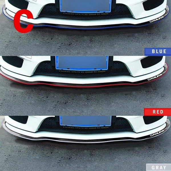 Planet Gates Car Universal Front Bumper Lip  Carbon Fiber Rubber Splitter Chin Spoiler side Skirt Rubber Anti Scratch Protector Body Kit Trim
