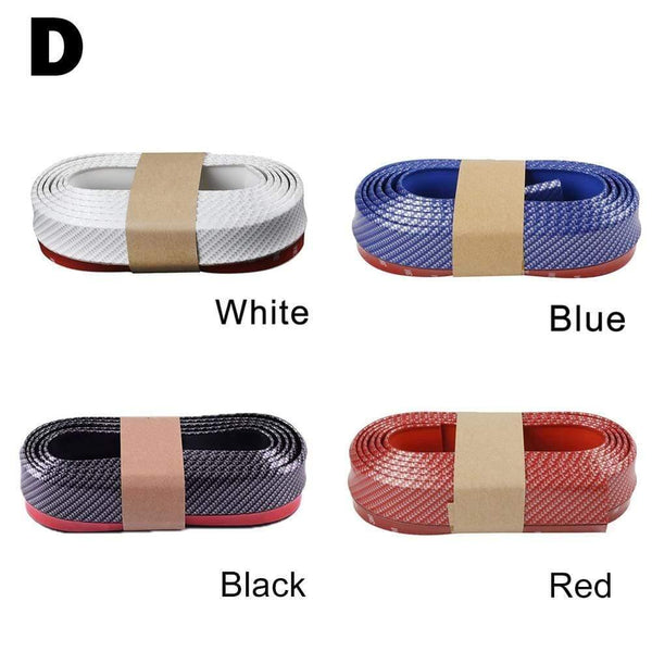 Planet Gates Car Universal Front Bumper Lip  Carbon Fiber Rubber Splitter Chin Spoiler side Skirt Rubber Anti Scratch Protector Body Kit Trim